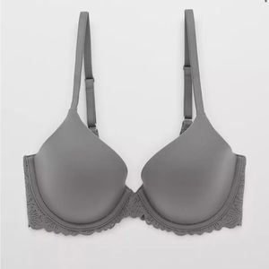 Aerie Real Sunnie full coverage lightly lined lace trim bra